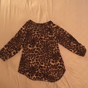 Renee C. leopard print blouse
